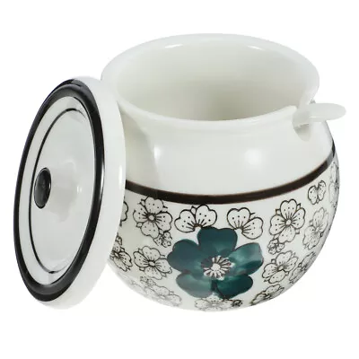  Ceramic Storage Jar Spice Storage Canister Ceramic Tea Canister Ceramic Sugar • £13.24