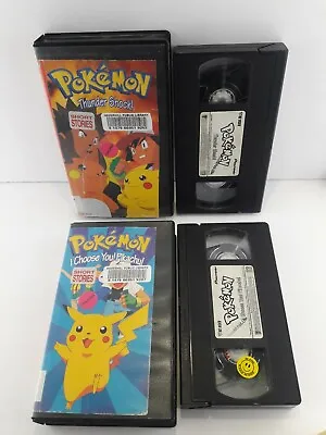 Pokemon I Choose You! Pikachu! Thunder Shock VHS Lot • $8.99