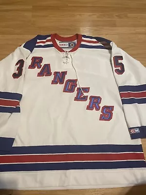 Vintage New York Rangers Mike Richter CCM NHL Hockey Jersey White XL • $135