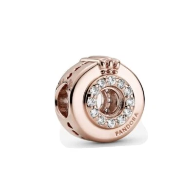 $74 • Buy Pandora Charms  Pandora Open Centre Pave Crown O Rose Charm #789059CO1