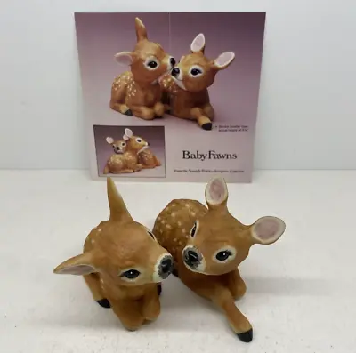 £14.99 • Buy Porcelain Animal Figurines Vintage Hamilton Collection Baby Fawns Unboxed