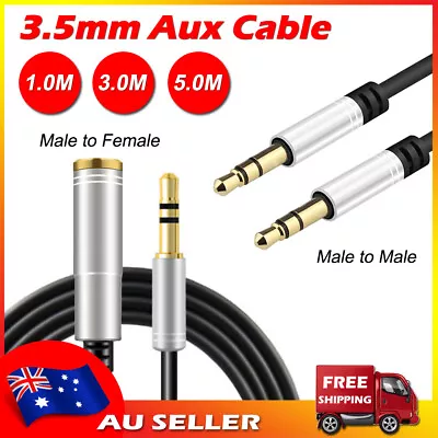 AUX Cable 3.5mm Stereo Audio Extension Cord Male To Male Auxiliary For Car Phone • $2.99