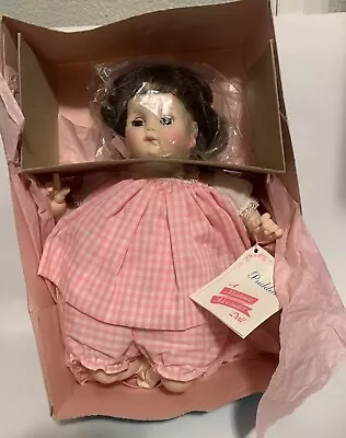 Vintage  Madame Alexander Puddin' Doll Brunette 14  In Original Outfit Baby Doll • $99.99
