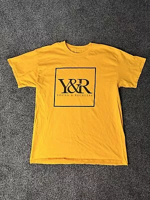 Young & Reckless Men's Tee Yellow T-Shirt Size Large • £9.99