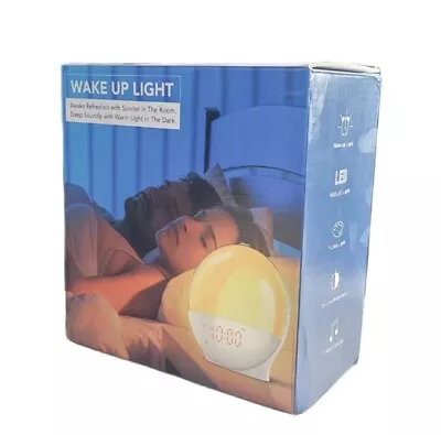 WAKE UP LIGHT FM Alarm Clock Radio  Sunrise Sunset Simulation Nature Sounds NEW • £24.99