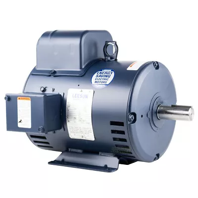 5 HP Single Phase Leeson Electric Compressor Motor 184T Frame C184K17DB31A 230 V • $819.95