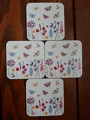 £3.99 • Buy Set Of 4 Coasters - Butterfly Garden - The Leonardo Collection