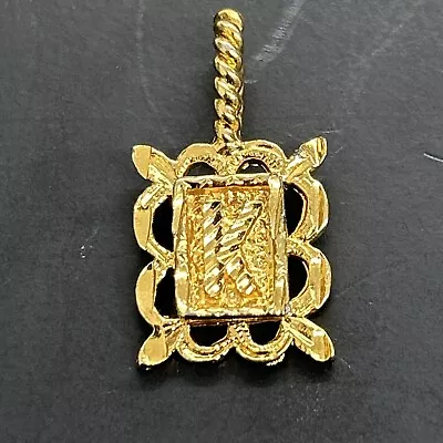 Diamond Cut Gold Plated 3/4” Tall Pendant Or Charm With Letter K On Front R5 • $13.50