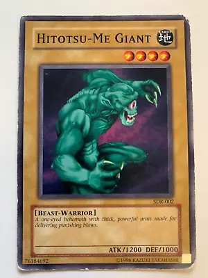 HITOTSU-ME GIANT - SDK-002 - NH - UNLIMITED EDITION - YU-GI-OH CARD Pld • £1.95