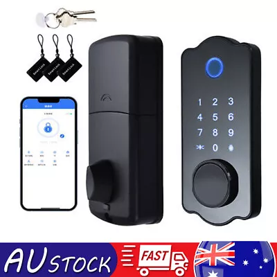 Wifi Smart Door Lock Front Deadbolts APP Fingerprint Card Keyless Digital Keypad • $105.86