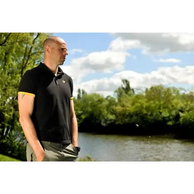Guru Black Polo Shirt All Sizes *NEW* Match Fishing Clothing • £26.99