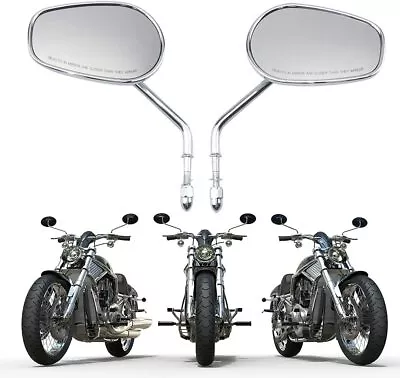 Chrome Motorcycle Rear View Side Mirror Fit For Harley Davidson Fatboy 1990-2017 • $54.95