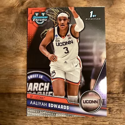 Aaliyah Edwards 2023-24 Bowman Chrome U University Connecticut Huskies UCONN • $0.99