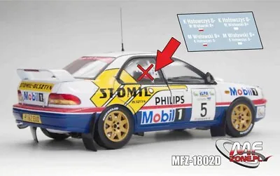 Decals 1/18 Correction Windows Names Subaru 555 Sun Star Elpa Rally 1997 - 1802d • £6.08