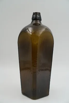 Early Hand Blown Antique Apothecary Brown Glass Liquor Moonshine Bottle • $221.25