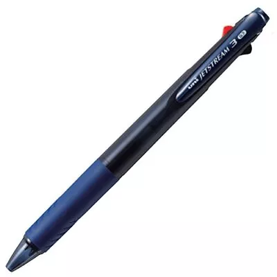 Ballpoint Pen Jetstream 3 Color Black Red Blue Ink 0.7mm Transparent Navy ... • $10.68