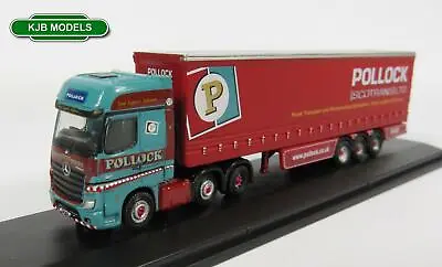 Bnib N Gauge Oxford 1:148 Nmb002 Mercedes Actros Curtainside Pollock Lorry • £20.50