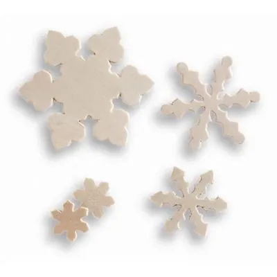 $3.50 • Buy Wood Snowflakes Unfinished- Set Of 15 Assorted Sizes Shapes- Christmas Winter