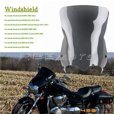 Sport Motorcycle Windshield Screen For 2006-2016 SUZUKI BOULEVARD M109R Boss M90 • $179.99