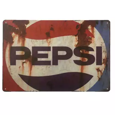 Pepsi Rusty Look Tin Sign Retro Man Cave 30x20cm • $17.95