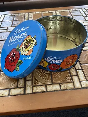 Vintage Antique Cadbury Roses Chocolates Tin 1kg Net Collectables Tin • $15