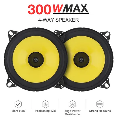 2pcs 4 Inch 300W Car Audio Speaker Heavy Mid-bass Ultra-thin Full Range Speaker • $32.74