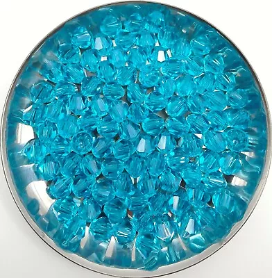 FACETED BICONE CRYSTAL GLASS BEADS 4MM  And 6MM Jewellery Making- Choose Colour  • £2.25