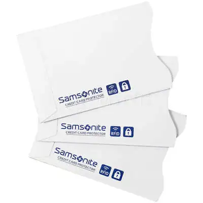 $14.90 • Buy Samsonite Travel Accessories RFID Blocking Pack Of 3 Credit Card Sleeves White 7