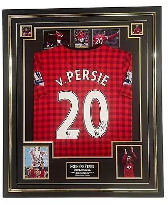 FRAMED Robin Van Persie UNITED Signed Shirt Autographed Jersey CHAMPIONS • £595