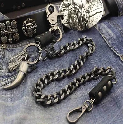 £7.38 • Buy Vintage Mens Heavey Metal Trucker Biker Keychain Key Jean Wallet Chain Xmas Gift