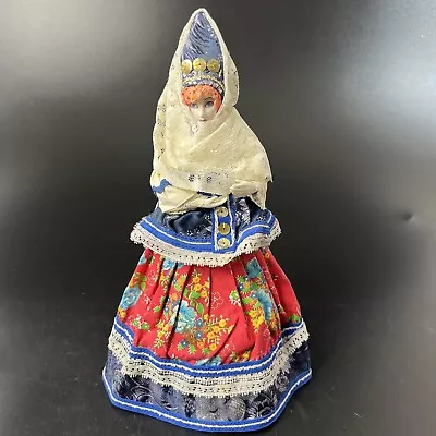 Vintage Russian Traditional Fabric Dress Doll Porcelain Head Doll National Suit • $29.99