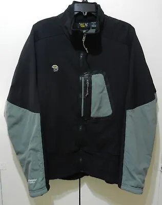 Vintage Mountain Hard Wear Windstopper Soft Shell Full-Zip Black/Gray Jacket XL • $66.95