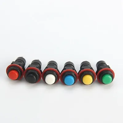 10mm Momentary / Self-Locking 2-Pin Mini Round Push Button Switch Normally Open • $3.59