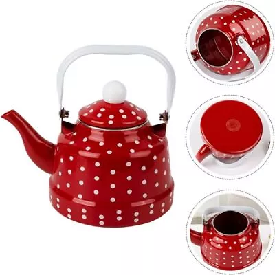 Handmade Enamel Tea Kettle European Style Tea Pot Vintage Water Jug  Home • $34.41