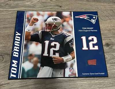 Tom Brady AUTHENTICATED GAME USED NFL FOOTBALL Mounted Memories MD6 Plaque 2011 • $34.99