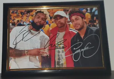 $320 • Buy Odell Beckham Jr,  Neymar, Lewis Hamilton Hand Signed Photo With Coa 8x10 Framed