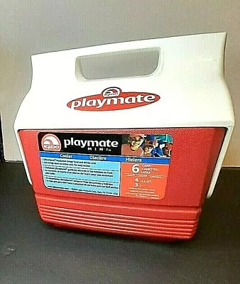 Igloo Playmate Mini 4 Quart 3 Liter 6 Can Mini Red Cooler • $10.99