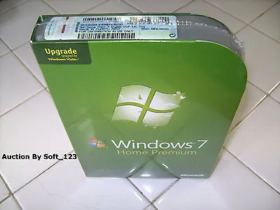 Microsoft Windows 7 Home Premium Upgrade 32 & 64 Bit DVDs MS WIN =RETAIL BOX= • $89.96