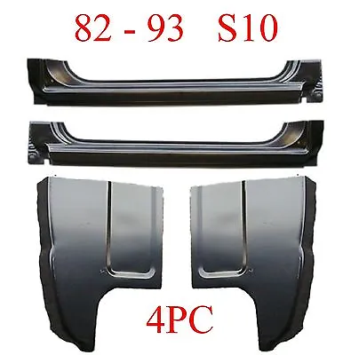82 93 Chevy S10 4Pc Extended Rocker & Cab Corner Kit Goes Into Jambs 1.2MM Thick • $129