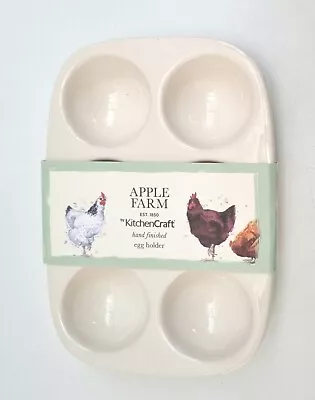 6 Hole Egg Holder Kitchencraft Apple Farm. Easter Egg Gift. • £3.95