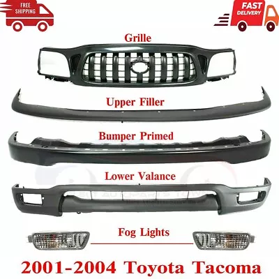 New Fits 01-04 Toyota Tacoma Front Bumper Primed Kit Grille Fog Lights LH & RH • $580.50