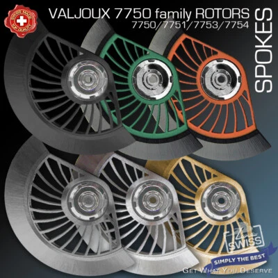 $78 • Buy Oscillating Weight, Skeleton Rotor Spokes, Fit Movement Eta Valjoux 7750 Family
