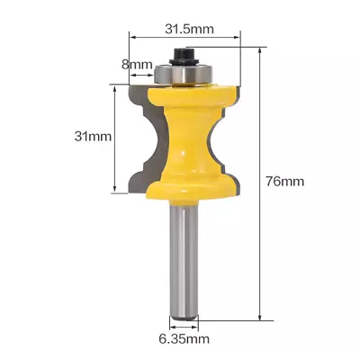 1/4  Shank Crown Molding Router Bit Blades Set Milling Cutter Tool For Woodwork • $7.70