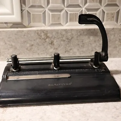 Vintage Master Products Three 3-Hole Punch Lever Model 1325 BLK • Made In U.S.A. • $48.99