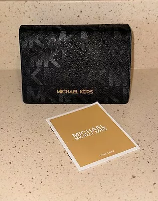 Michael Kors Jet Set Md Slim Wallet Black Nwt • $49.99