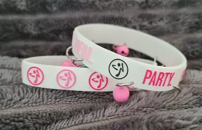 Zumba Jingly Wristband - Zumba Party In Pink - White Bracelet Duo - Brand New • £6