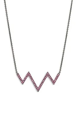 $33.25 • Buy NADRI ZigZag Pink Crystal Pendant Necklace 133193