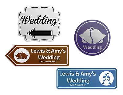 £9.99 • Buy PERSONALISED Wedding Direction Signs Arrow Bespoke Plaque Outdoor Sign Boards