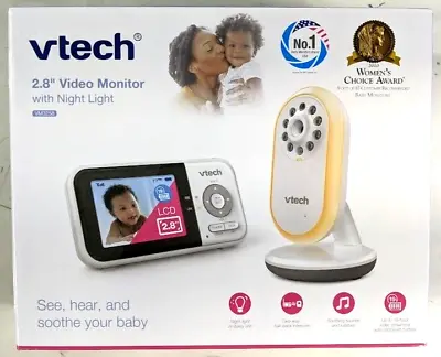 *NEW* V-Tech 2.8  Digital Video Baby Monitor With Night Light - White - VM3258 • $29.99