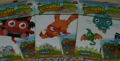 £1.20 • Buy 3 Packs TOPPS MOSHI MONSTERS WALL STICKERS